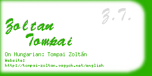 zoltan tompai business card