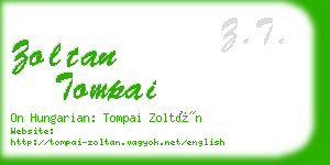 zoltan tompai business card